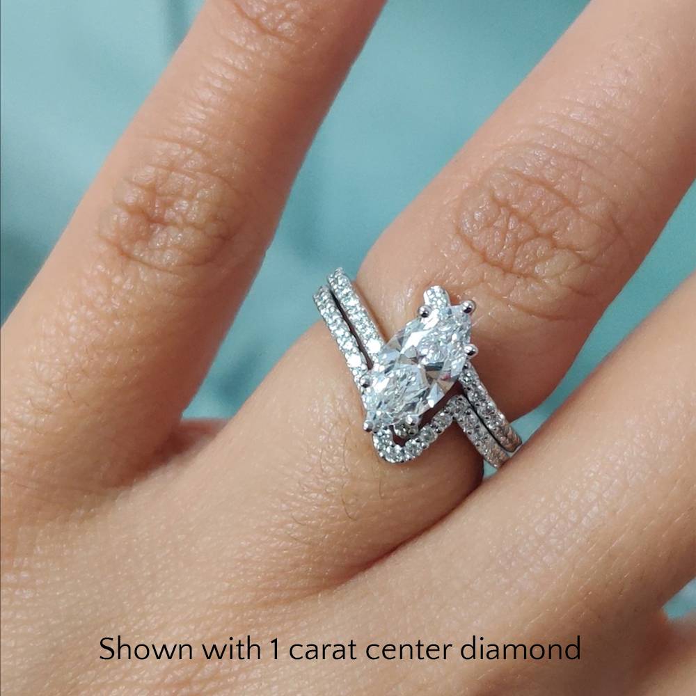 1.50 ct. Marquise Bypass Diamond Wedding Ring Set